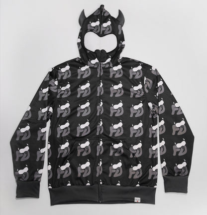 Black Horn Full Zip Hoodie