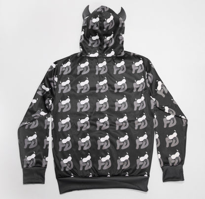 Black Horn Full Zip Hoodie